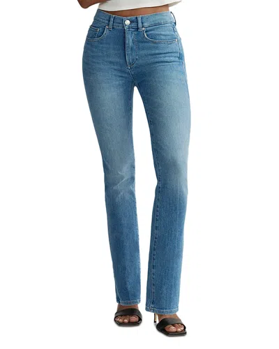 Dl1961 Dl 1961 Mara Straight Mid Rise 31 Instasculpt Jeans In Provincetown In Blue