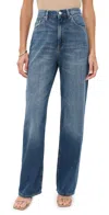 Dl1961 Dl Aura Karmine Refined Wide Leg High Rise Jeans Lapis (aura) In Blue
