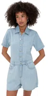 Dl1961 Dl Aura Montauk Denim Romper Poolside (dl Aura)