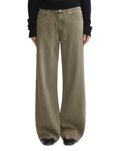 Dl1961 Dl Aura Sienna Low Slung Drawstring Wide Leg Jeans In Clover Aura In Green