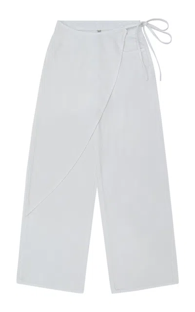 Dl1961 Dl Aura Zoie Relaxed Denim Wrap Pants In Gray