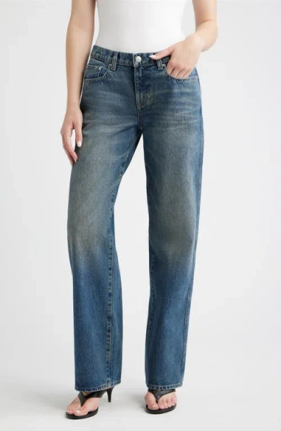 Dl1961 Drue Low Rise Straight Leg Jeans In Blue