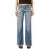 Dl1961 Drue Low Rise Wide Leg Jeans In Lt East Lake