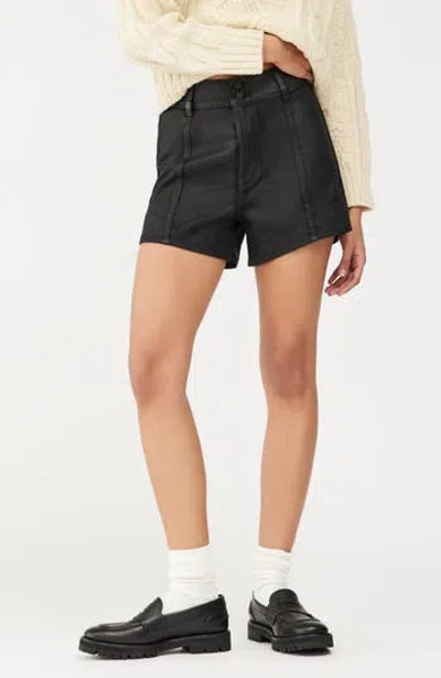 Dl1961 Emilie High Waist Denim Shorts In Black Coated