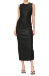 Dl1961 Esme Midi Dress In Black Coated