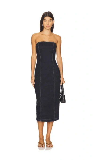 Dl1961 Esme Strapless Midi Dress In Black