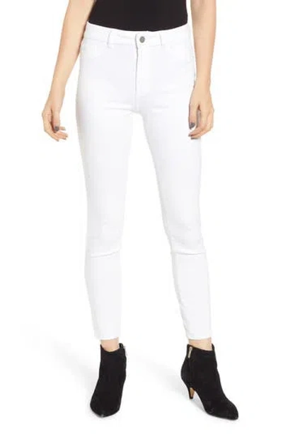 Dl1961 Farrow High Waist Ankle Skinny Jeans In White