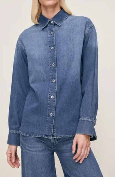 Dl1961 Faye Aura Denim Shirt In Blue