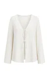 Dl1961 Faye Cotton Gauze Tie Shirt In White