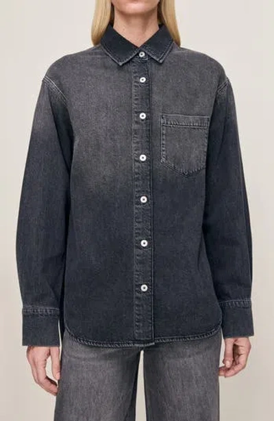 Dl1961 Faye Denim Shirt In Nightshade Aura