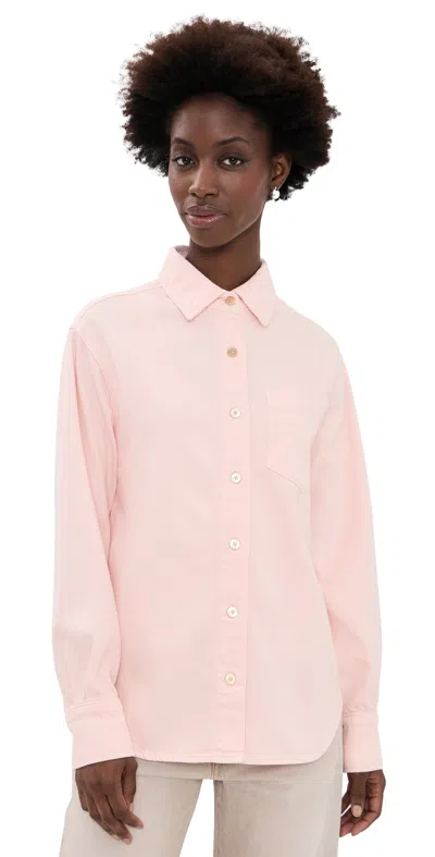 Dl1961 Faye Oversized Button Down Shirt Ballet Aura (dl Aura) In Pink