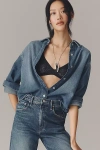 Dl1961 Faye Oversized Denim Buttondown Shirt In Blue
