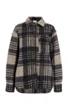 Dl1961 Faye Shirt Fuzzy Plaid In Brown