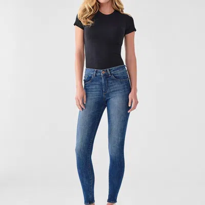 Dl1961 Florence Ankle Mid Rise Skinny Jeans In Parker In Blue