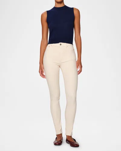 Dl1961 Florence Skinny Mid-rise Instasculpt Ankle Jeans In Flax