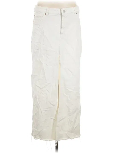 Pre-owned Dl1961 Formal Skirt In Ivory