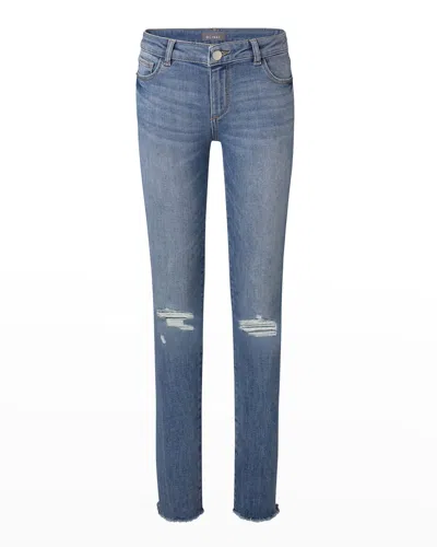 DL1961 GIRL'S CHLOE SKINNY DISTRESSED DENIM JEANS