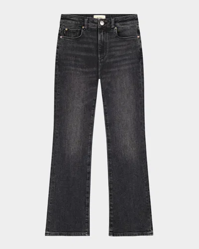 Dl1961 Kids' Girl's Claire High-rise Bootcut Jeans In Black