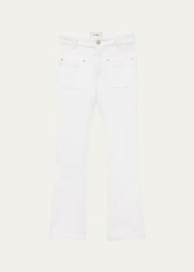 Dl1961 Kids' Girl's Claire High Rise Bootcut Jeans In White Tide