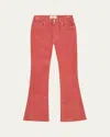 Dl1961 Girl's Claire High Rise Corduroy Pants In Deep Blush Corduroy