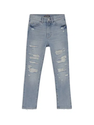 Dl1961 Kids' Girl's Emie High-rise Straight Jeans In Blue