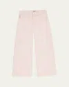 Dl1961 Girl's Lily High-rise Wide-leg Denim Jeans In Primrose Pink