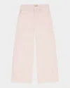 Dl1961 Girl's Lily High-rise Wide-leg Denim Jeans In Primrose Pink
