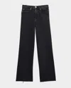 Dl1961 Girl's Lily Wide Leg Raw Edge Jeans In Nightshade