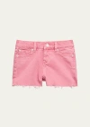 Dl1961 Girl's Lucy Cutoff Denim Shorts In Flamingo