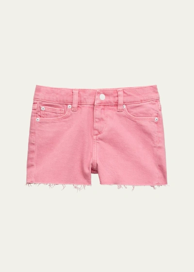 Dl1961 Kids' Girl's Lucy Cutoff Denim Shorts In Flamingo