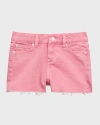 Dl1961 Girl's Lucy Cutoff Denim Shorts In Flamingo
