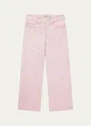 DL1961 GIRL'S NINI EMBROIDERED ASTROLOGY WIDE LEG PANTS