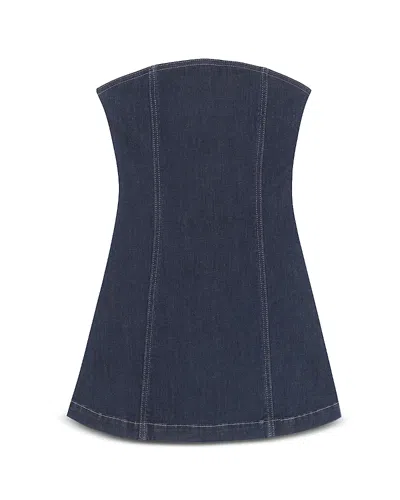 Dl1961 Girls' Bety Strapless Denim Mini Dress - Big Kid In Blue