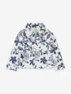 Dl1961 Manning Floral-print Denim Jacket In White