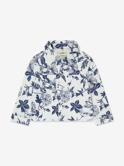 Dl1961 Babies' Girls Floral Manning Jacket In White