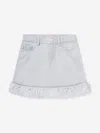 Dl1961 Jerry Fringe-trim Denim Skirt In Blue