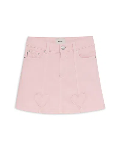 Dl1961 Girls' Jenny Mini Skirt - Big Kid In Pink