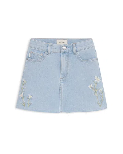 Dl1961 Girls' Jenny Wildflower Mini Skirt - Big Kid In Blue