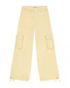 Dl1961 Kids' Lily Jogger Wide Leg Cargo Jeans In Neutral