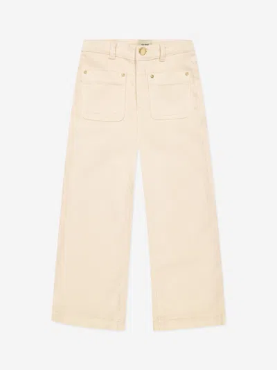 Dl1961 Kids'  Girls Lily Wide Leg Corduroy Trousers In White