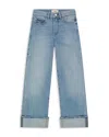 Dl1961 Girl's Lily Wide Leg Jeans In Ridge Cuffed