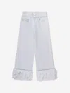 Dl1961 Faux Fur-trimmed Jeans In Blue