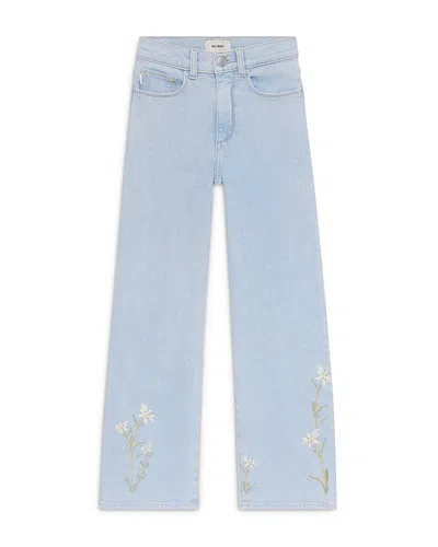 Dl1961 Girls' Lily Wildflower Wide Leg Jeans - Big Kid In Blue