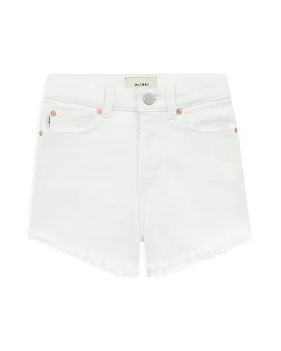 Dl1961 Girls' Lucy Cutoff Shorts - Big Kid In White Fray