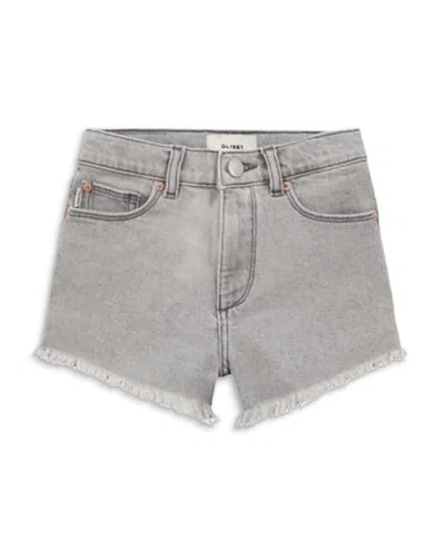 Dl1961 Girls' Lucy Frayed Shorts - Big Kid In Lt Smoke