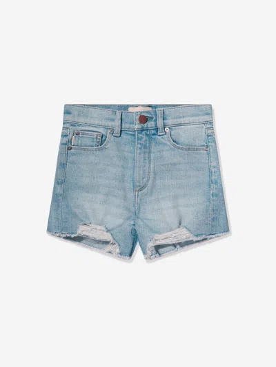 Dl1961 Kids' Distressed Denim Shorts In Blue