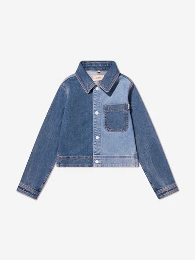 Dl1961 Kids' Dual-tone Denim Jackets In Blue