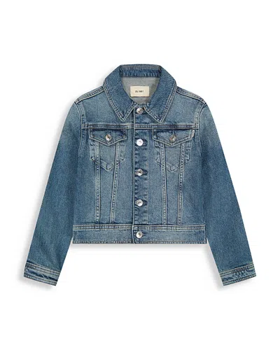 Dl1961 Girls' Manning Denim Trucker Jacket - Little Kid In Blue