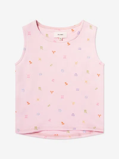 Dl1961 Babies' Girls Marcie Star Signs Tank Top In Pink