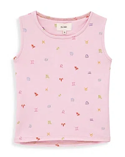 Dl1961 Girls' Marcie What's Your Sign Cotton Embroidered Tank - Big Kid In Whats Your Sign